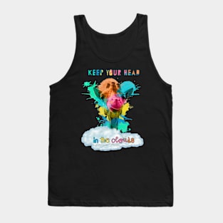 Head In The Clouds colorful giraffe Tank Top